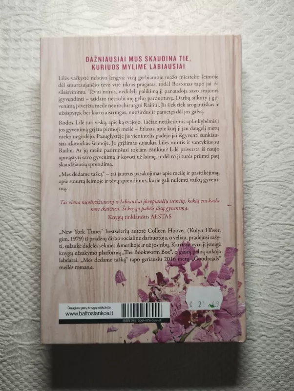 Mes dedame tašką - Colleen Hoover, knyga 3