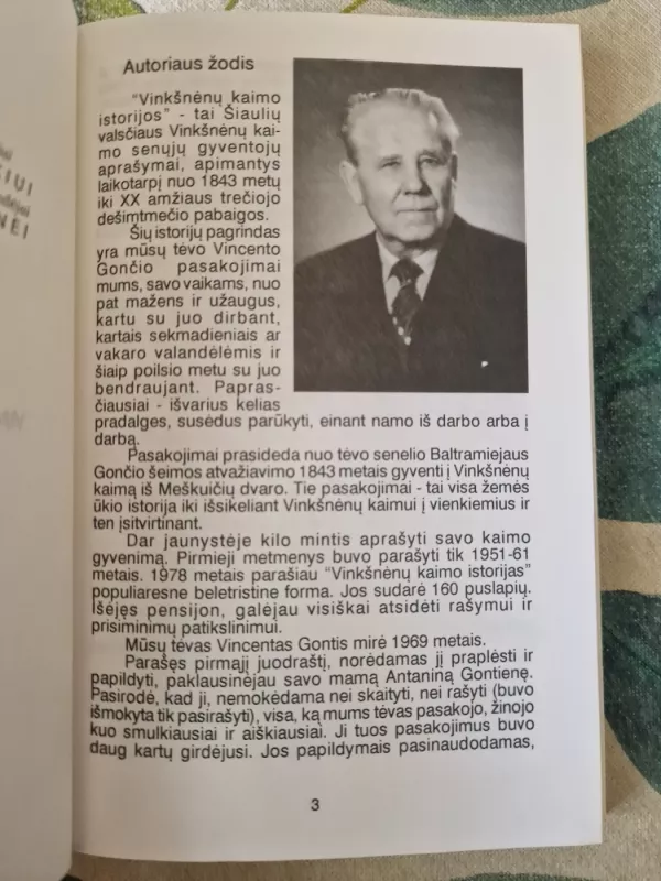 Vinkšnėnų kaimo istorijos - Gustavas Gontis, knyga 3