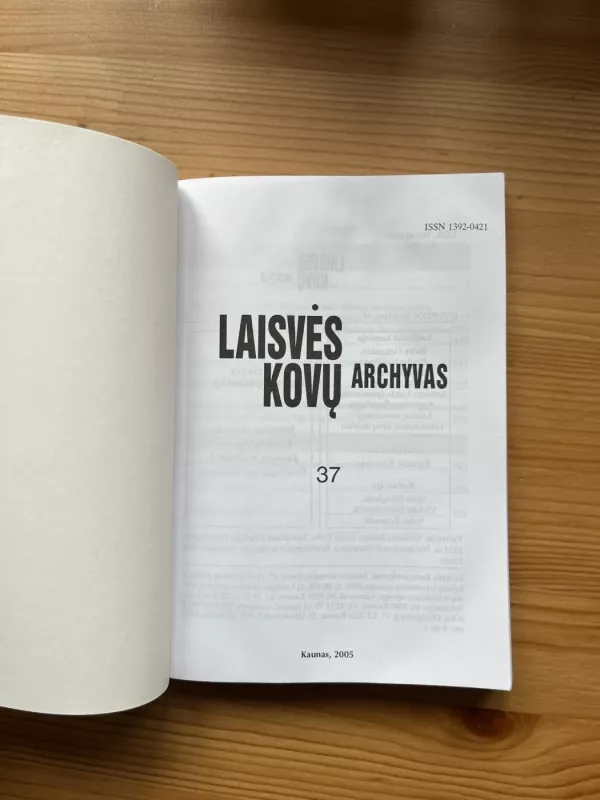 Laisvės kovų archyvas (37 tomas) - Dalia Kuodytė, knyga 3
