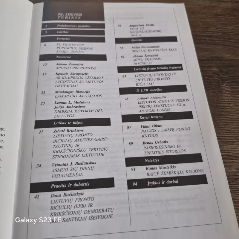 Į LAISVĘ 2006 spalis- gruodis Nr.155(192) - Autorių Kolektyvas, knyga 3