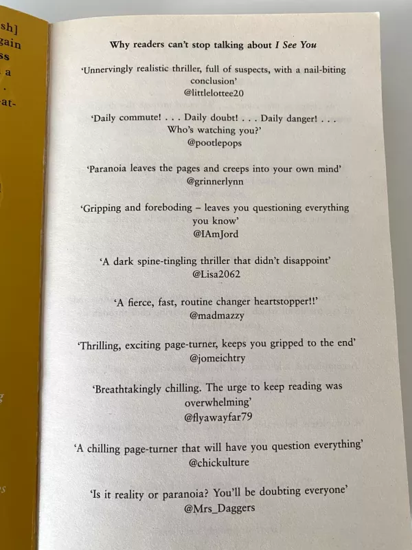 I see you - Clare Clare Mackintosh, knyga 5