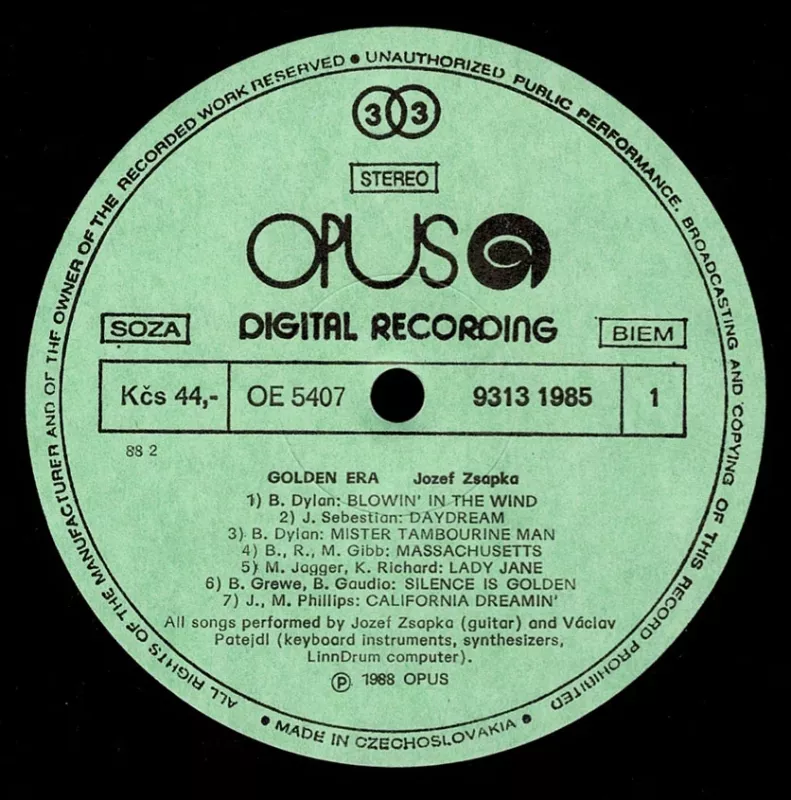 Jozef Zsapka. Golden - Jozef Zsapka, plokštelė 4