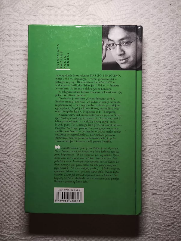 Dienos likučiai - Kazuo Ishiguro, knyga 3