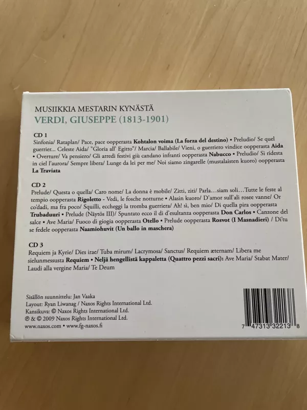 Musiikkia Mestarin Kynasta 3 CD - Giuseppe Verdi, plokštelė 2