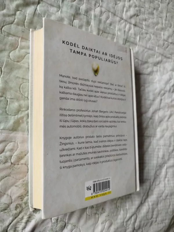 Užkrečiama. Kodėl daiktai ar idėjos tampa populiarūs - Jonah Berger, knyga 5