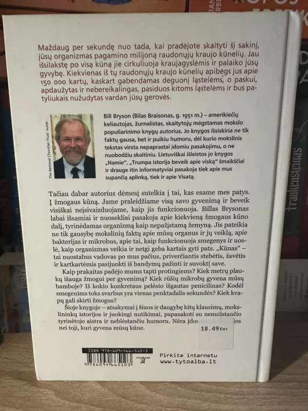 Kūnas: vadovas po žmogaus organizmą - Bill Bryson, knyga 3