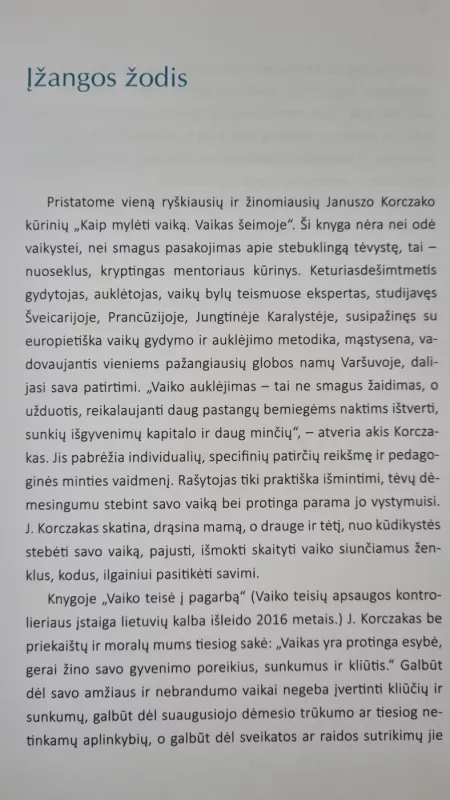 Kaip mylėti vaiką. Vaikas šeimoje - janusz korczak, knyga 4