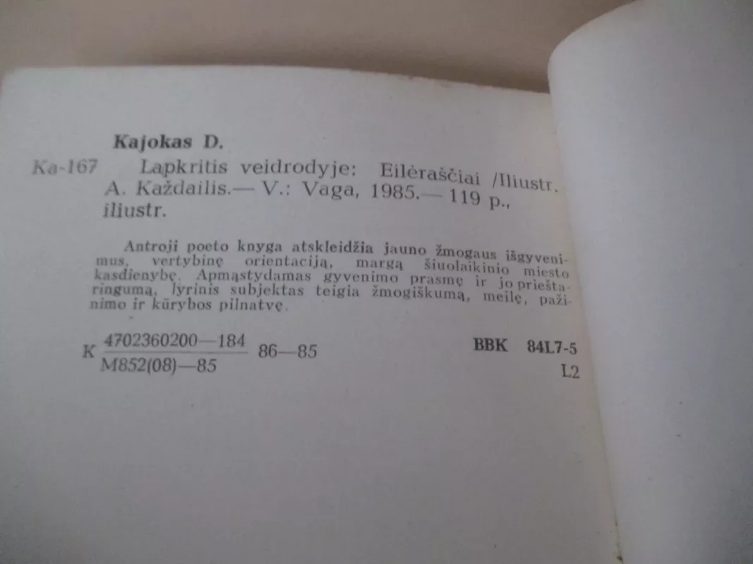 Lapkritis veidrodyje - Donaldas Kajokas, knyga 4