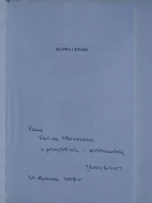 Słowa i znaki - Jerzy Bogdan Kos, knyga 3