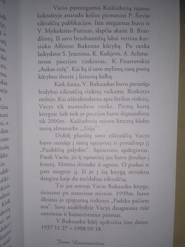 Paukščių palydos - Vacys Bukauskas, knyga 5