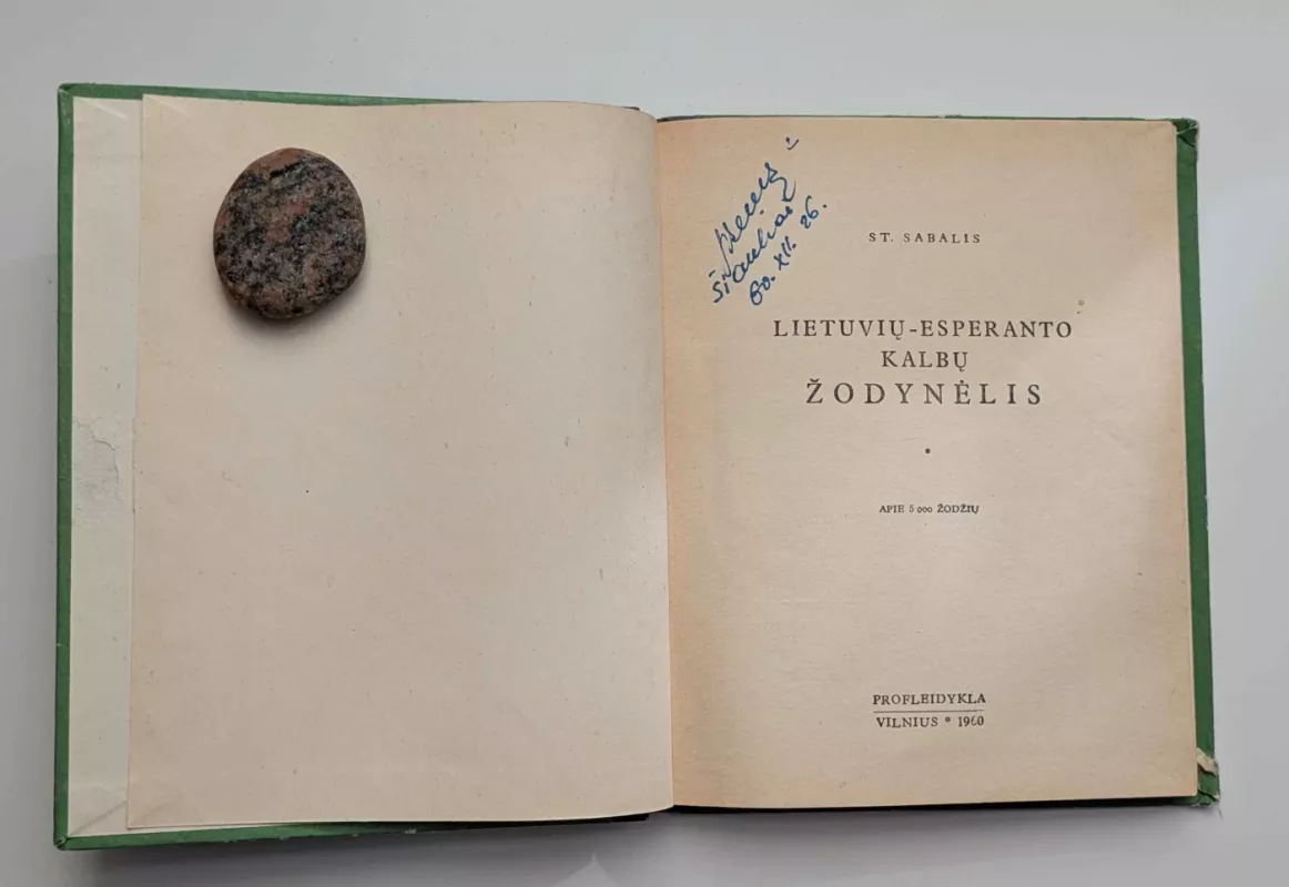 Lietuvių-esperanto kalbų žodynėlis - Stasys Sabalis, knyga 3