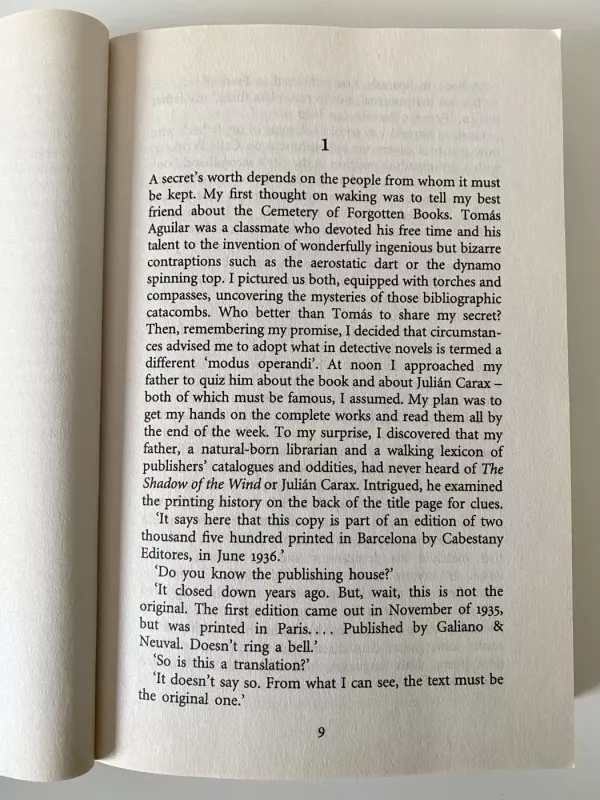 The Shadow of the Wind - Carlos Ruiz Zafon, knyga 6