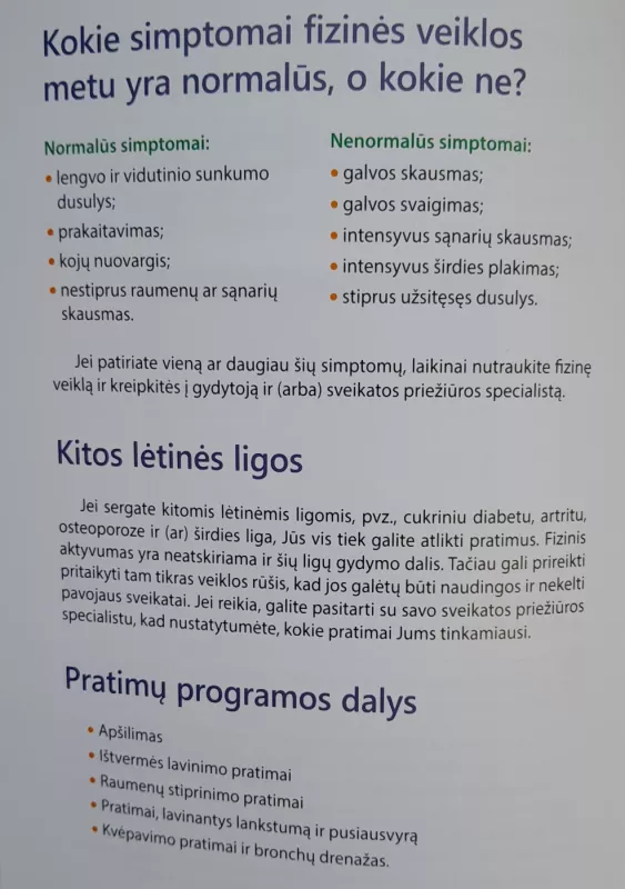 Fiziniai pratimai, skirti sergantiems lėtinėmis kvėpavimo organų ligomis - Ieva Laucevičienė, Alma Cirtautas, Virginija Šileikienė, knyga 3