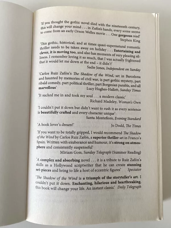 The Shadow of the Wind - Carlos Ruiz Zafon, knyga 3