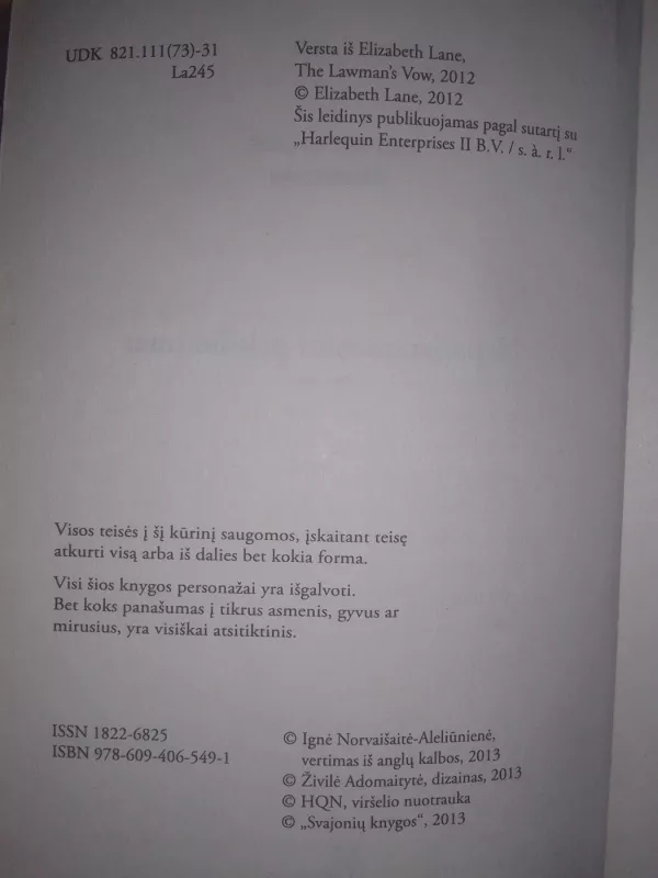 Nepažįstamosios prisilietimas - Elizabeth Lane, knyga 3