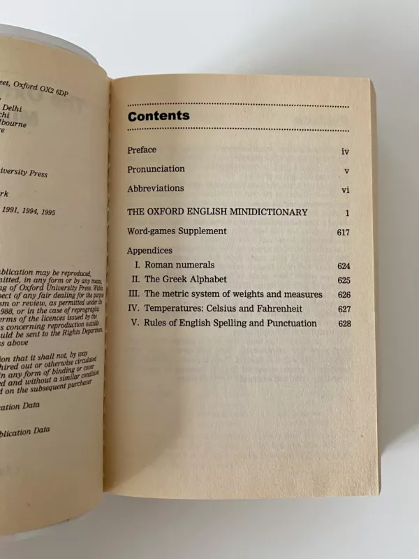 The Oxford English Mini Dictionary - Oxford University, knyga 5