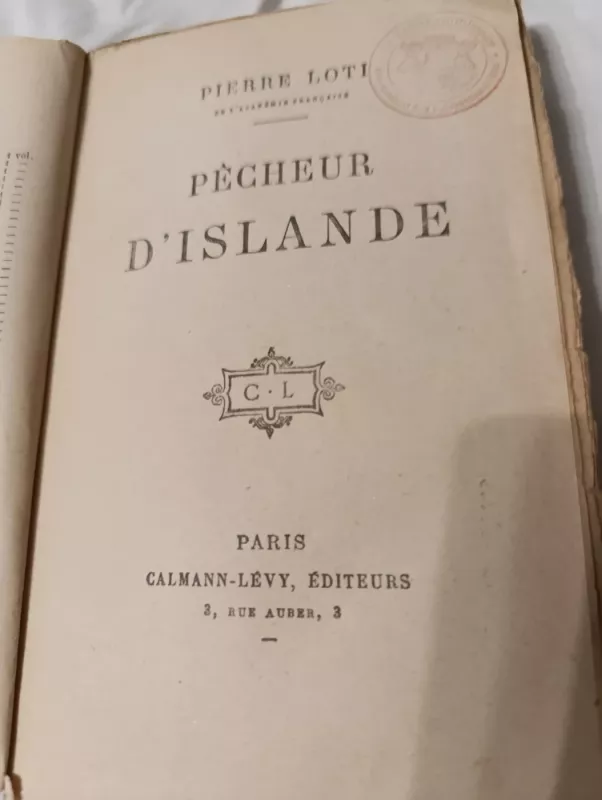 Pecheur D'islande - Pierre Loti, knyga 5