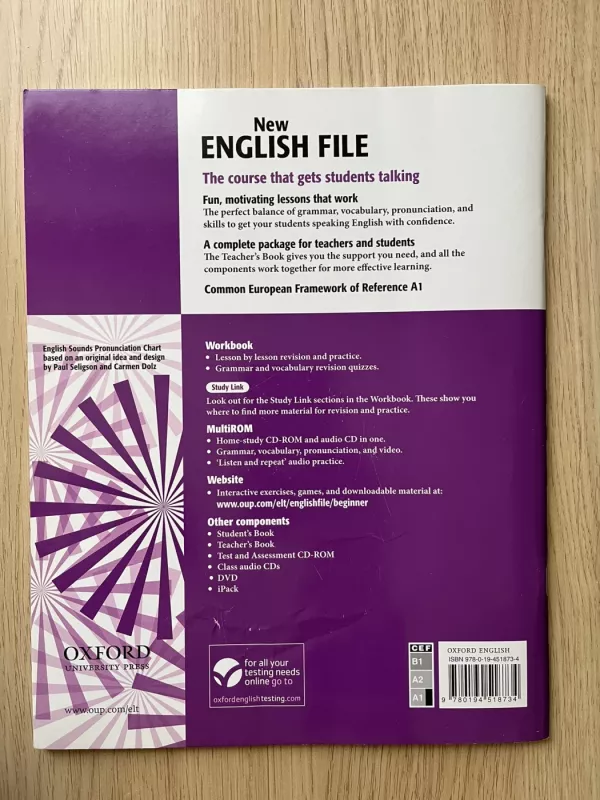New English File Beginner. Workbook with Key and Multi-ROM Pack - Christina Latham-Koenig, Clive Oxenden, Jane Hudson, knyga 3