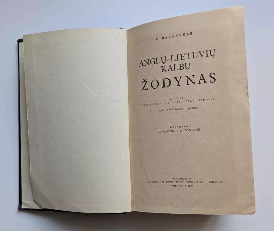 Anglų-lietuvių kalbų žodynas - V. Baravykas, B.  Piesarskas, knyga 4