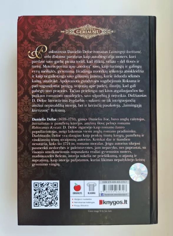 Laimingoji kurtizanė - Danielis Defo, knyga 3