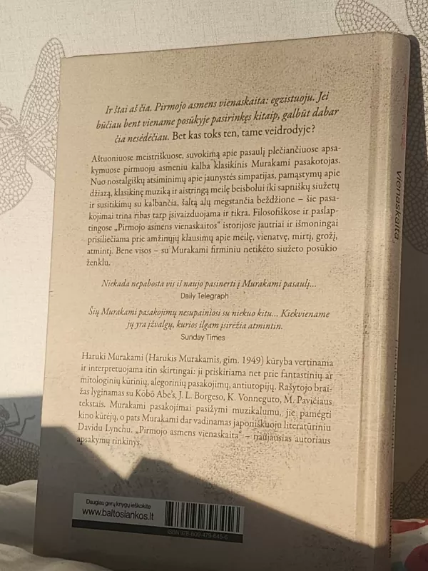 Pirmojo asmens vienaskaita - Haruki Murakami, knyga 3
