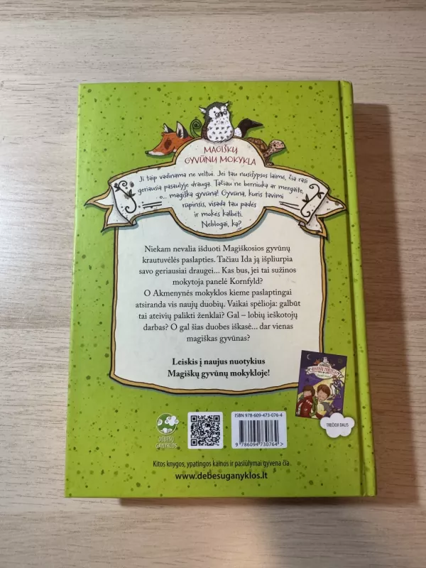 Magiškų gyvūnų mokykla. 2 knyga. Vien duobės. - Margit Auer, knyga 3