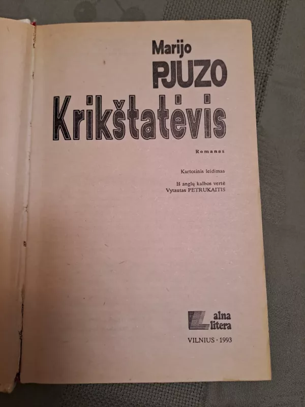 Krikštatėvis - Marijo Pjuzo, knyga 3