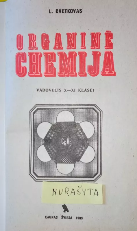 Organinė chemija 10-11 kl. - L. Cvetkovas, knyga 3