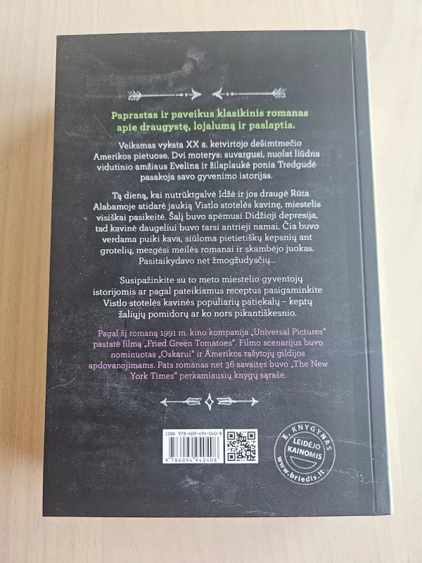 Kepti žalieji pomidorai Vistlo stotelės kavinėje - Fannie Flagg, knyga 4