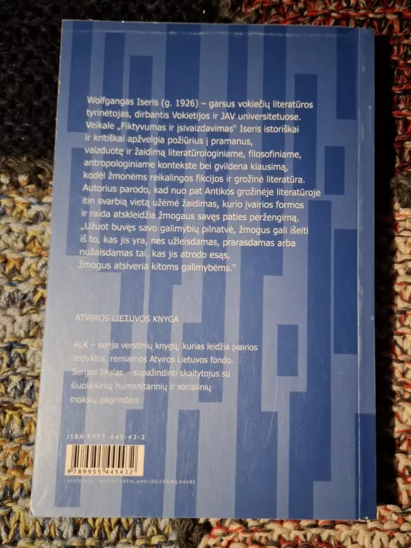 Fiktyvumas ir įsivaizdavimas - Wolfgang Iser, knyga 3