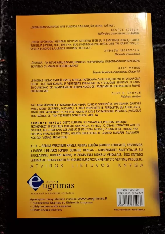 Europos Sąjungos politinė sistema - Simon Hix, knyga 3