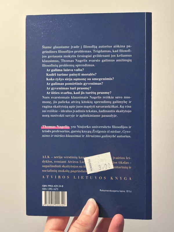 Ką visa tai reiškia? Labai trumpas įvadas į filosofiją - Thomas Nagel, knyga 4