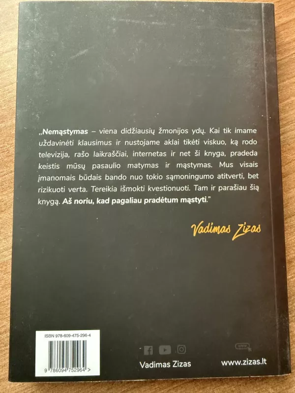 (Ne)adekvatus AŠ - Vadimas Zizas, knyga 3