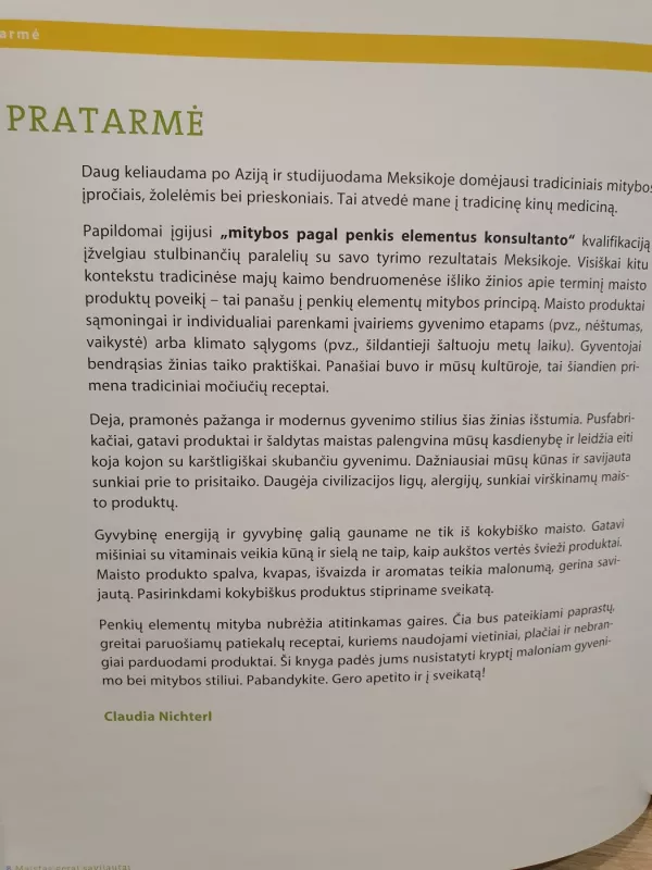 Penkių elementų mityba. Maistas gerai savijautai - Claudia Nichteri, knyga 5