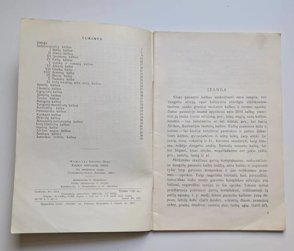 Pasaulio kalbos 1958 - Vytautas Mažiulis, knyga 6