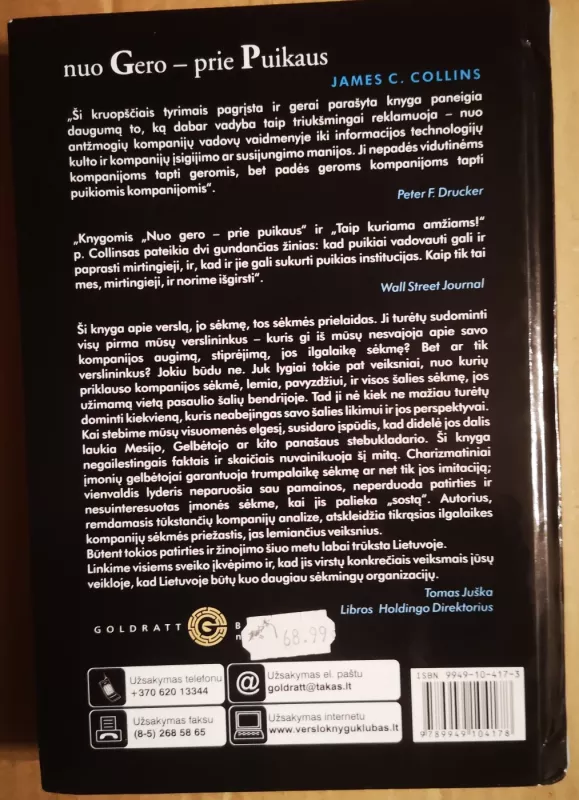 Nuo gero - prie puikaus - Jim Collins, knyga 3