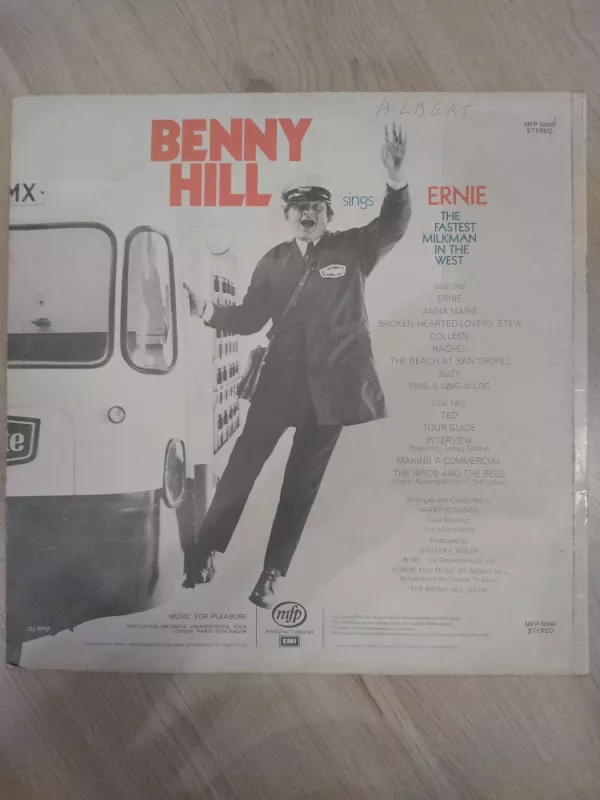Benny Hill - Benny Hill Sings Ernie, The Fastest Milkman In The West - Walter j. Ridley, plokštelė 2