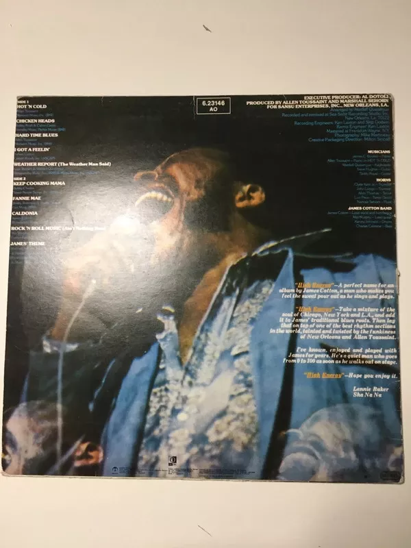 The James Cotton Band - High Energy - James Cotton, plokštelė 3