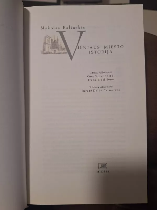 Vilniaus miesto istorija - Mykolas Balinskis, knyga 3