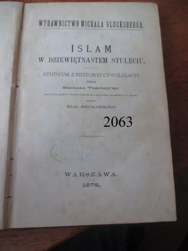 Islam w dziewietnastem stuleciu - Herman Vembery, knyga 2