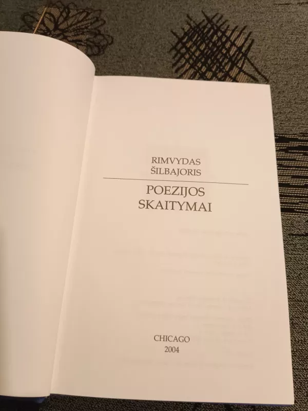Poezijos skaitymai - Rimvydas Šilbajoris, knyga 5