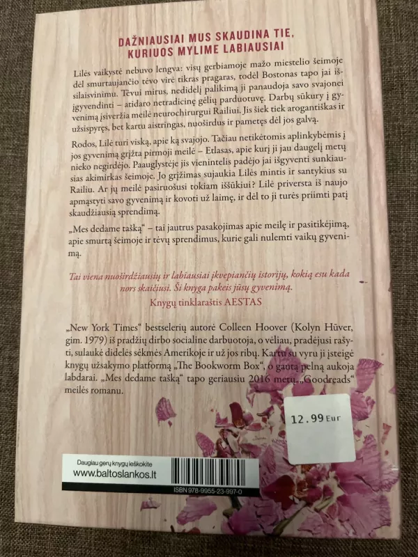 Mes dedame tašką - Colleen Hoover, knyga 3