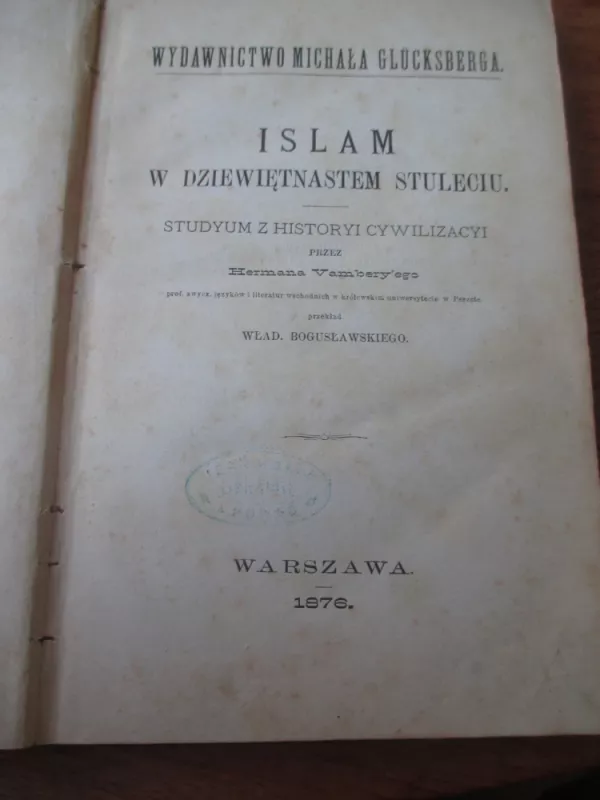Islam w dziewietnastem stuleciu - Herman Vembery, knyga 3