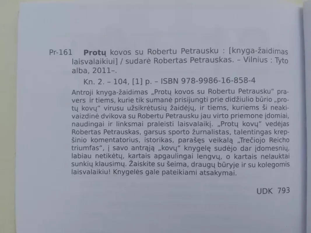 Protų kovos su Robertu Petrausku (2 knyga) - Robertas Petrauskas, knyga 4