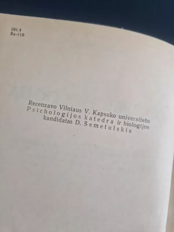 ZOO PSICHOLOGIJA - A. Bagdonas, knyga 5