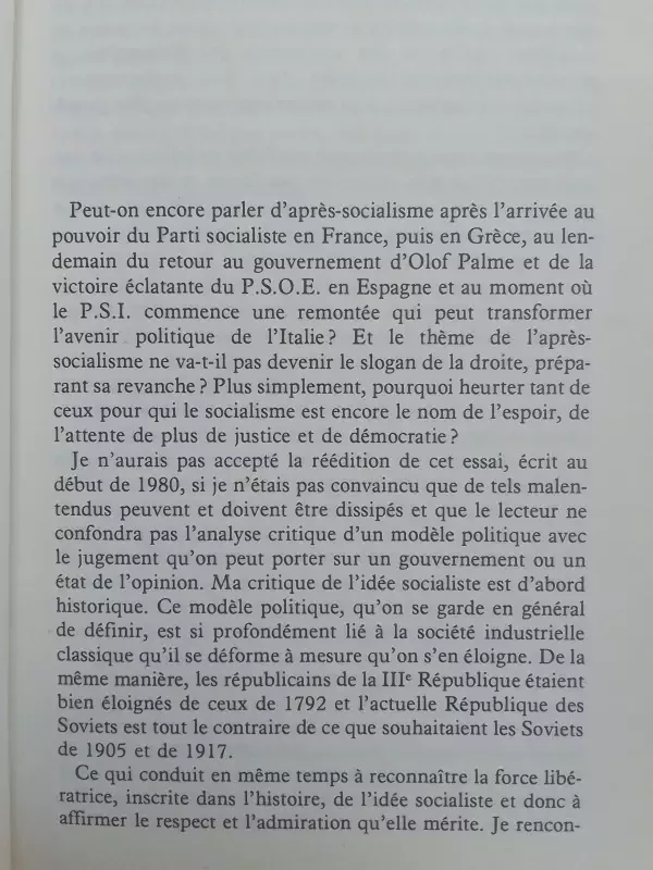 L\'après socialisme - Alain Touraine, knyga 4