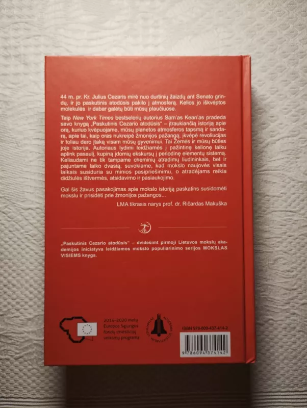 Paskutinis Cezario atodūsis: mus supančio oro paslaptys - Sam Kean, knyga 3