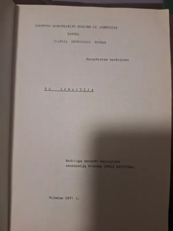Po Žemaitiją - Lietuvos respublikinė turizmo ir ekskursijų taryba, knyga 3