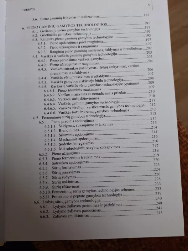 Pieno gaminių technologija - A. Gudonis, knyga 5