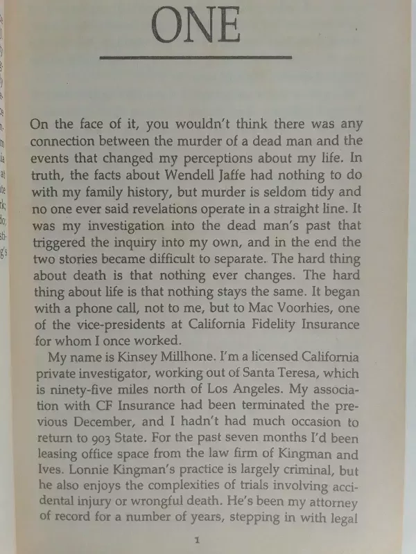 J is for Judgement - Sue Grafton, knyga 4